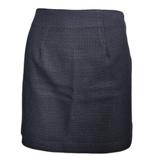 La Belle Fashions Vintage Y2K Houndstooth Mini Skirt Black Grey Dark Academia