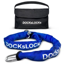 DocksLocks Heavy Duty Cinch Style 8mm Security Chain - (3ft, 6ft or 10ft) - W...