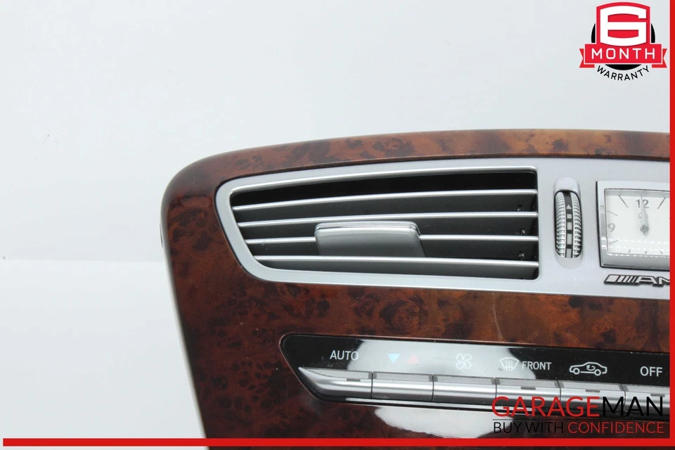 07-14 Mercedes W216 CL65 AMG Front Center Dash AC Control Panel w/ Clock OEM - Image 2 of 4
