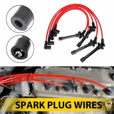 5PCS RED Spark Plug  Wires For 1992-2000 Honda Civic DX EX LX GX HX Si 1.6L New