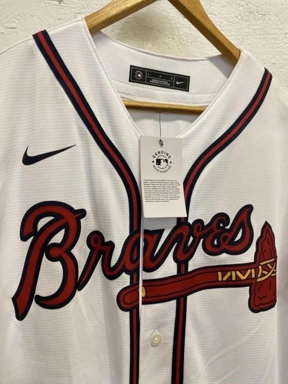 Camiseta deportiva para hombre Nike MĹB Atlanta Braves Acuña Jr. grande #13 Foto 2 de 4