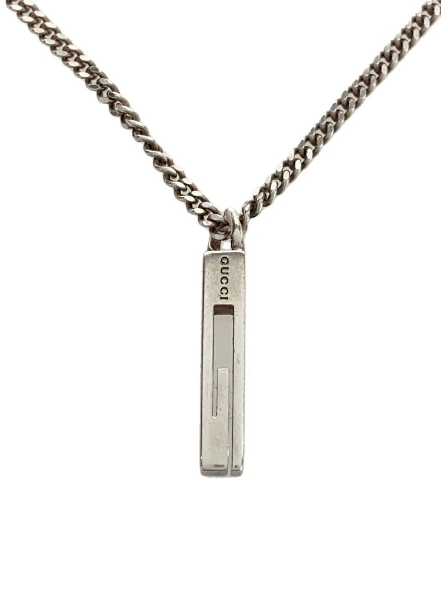 Collana Gucci marca G SV925 con top in argento da uomo usata