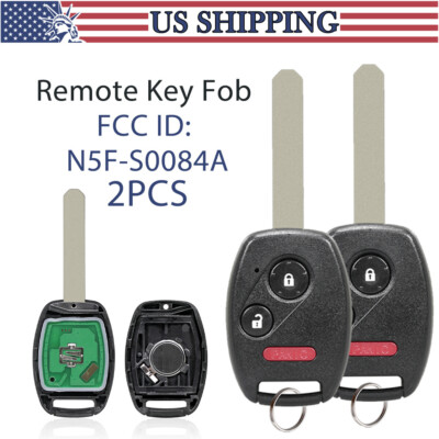2 for 2006 2007 2008 2009 2010 HONDA CIVIC COUPE SEDAN REMOTE KEY FOB N5F-S0084A