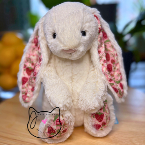 新品　 Blossom Cream Bunny Berry M AUTHENTIC Jellycat BLOSSOM CREAM BUNNY 'Berry' MEDIUM New BNWT
