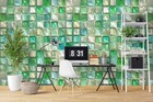 3D Green Tiles G7888 Wallpaper Wall Murals Removable Self-adhesive Honey