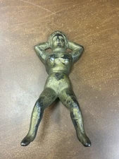 'NAUGHTY NELLIE' LATE 19TH C AMERICAN ANTIQUE BLACK/GOLD RARE WOW