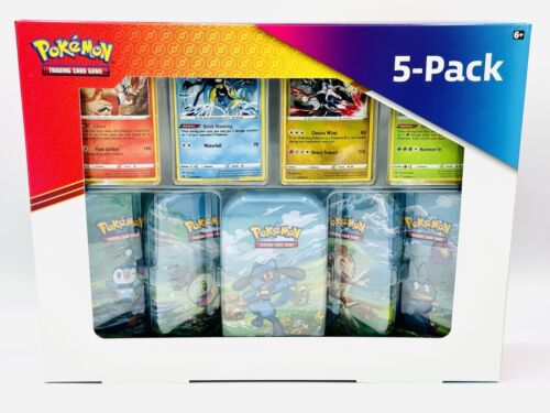 Pokemon TCG Sinnoh Stars Mini Tin 5-Pack And Bonus Cards Factory Sealed C22 - Picture 1 of 8