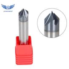 3/8" 4 Flute 90 Degree 2-1/2" Overall Length Double End Carbide Chamfer Mill