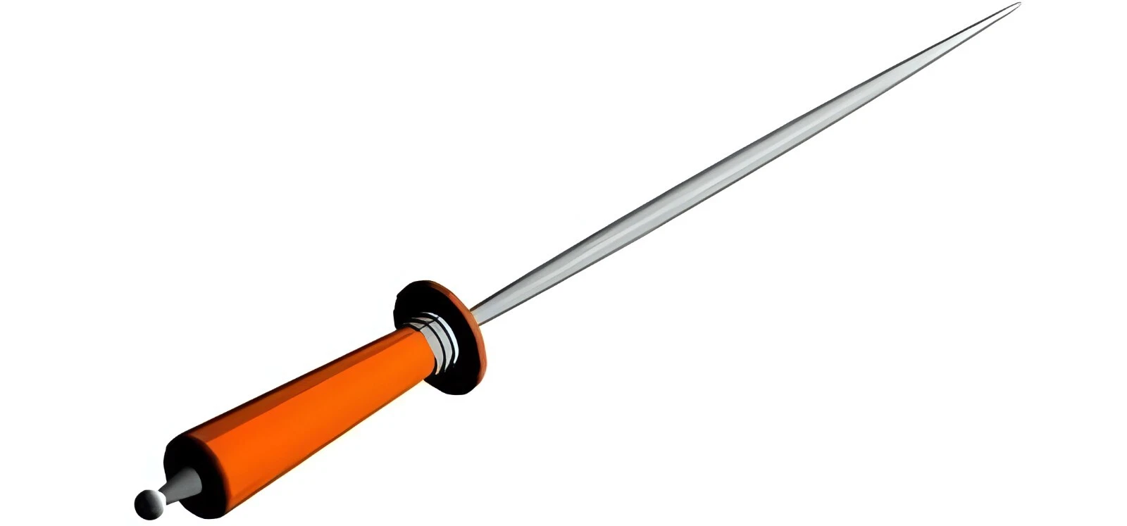 Phoenix 320mm Titanium Nitride Butcher's Chef's sharpening steel, Orange