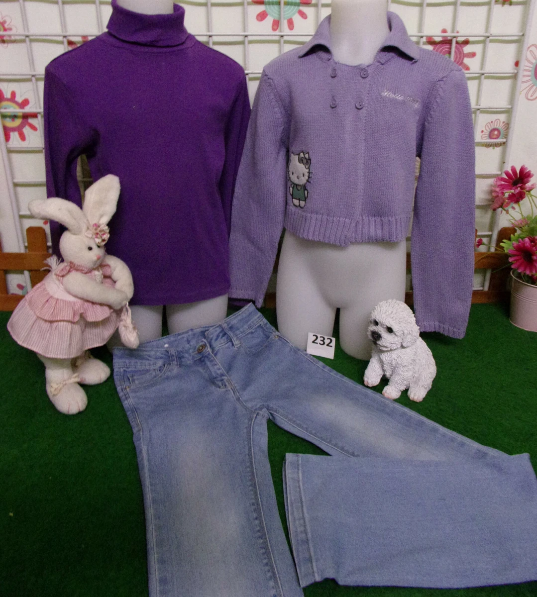 v tements fille 8 ans gilet HELLO KITTY sous pull jean VERBAUDET 9