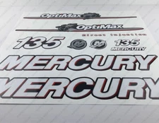 Mercury 135 hp Optimax outboard engine decals sticker set reproduction 135HP