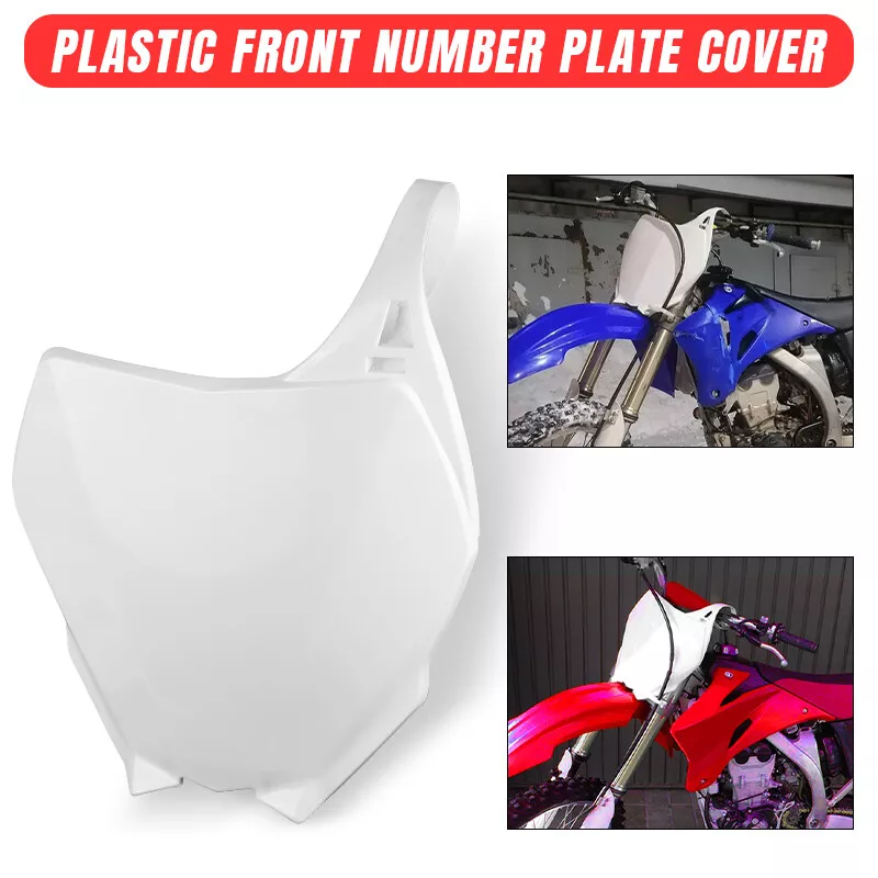 Placa de numeración delantera blanca para Yamaha YZ125 YZ250 2006-2014 YZ250F YZ450F 2006-09 Foto 2 de 4