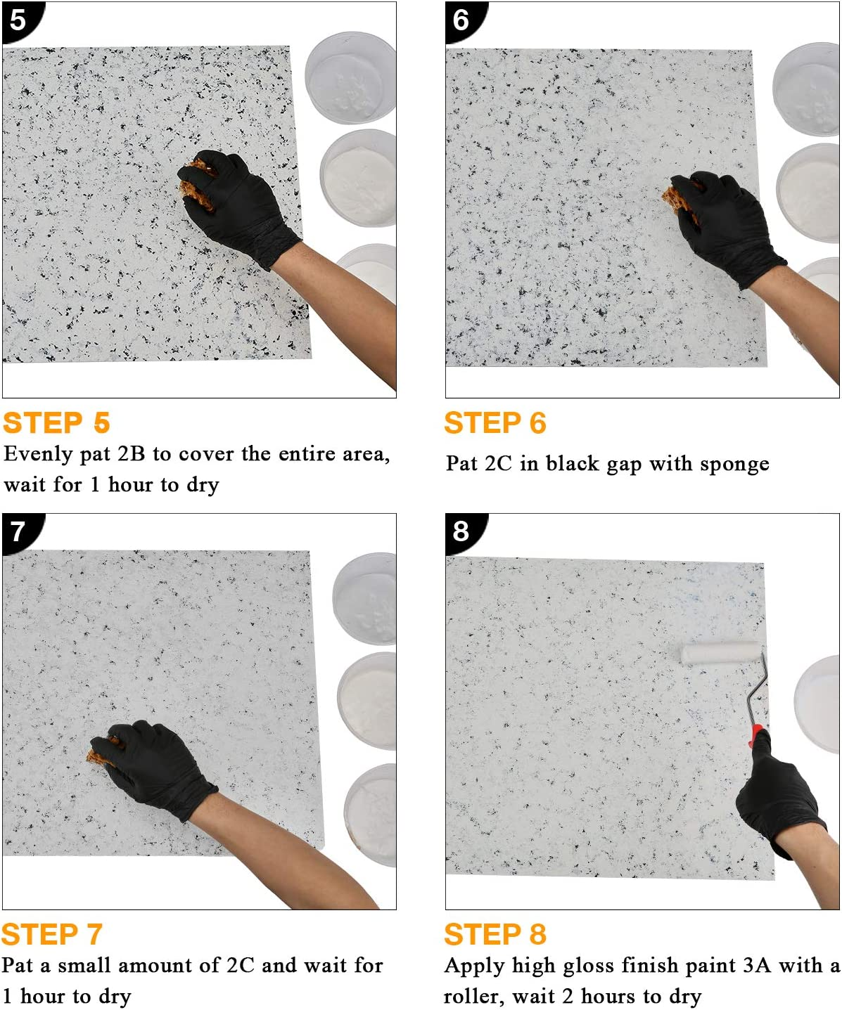 Granite Countertop Paint Kit White Diamond Counter Top Refinishing