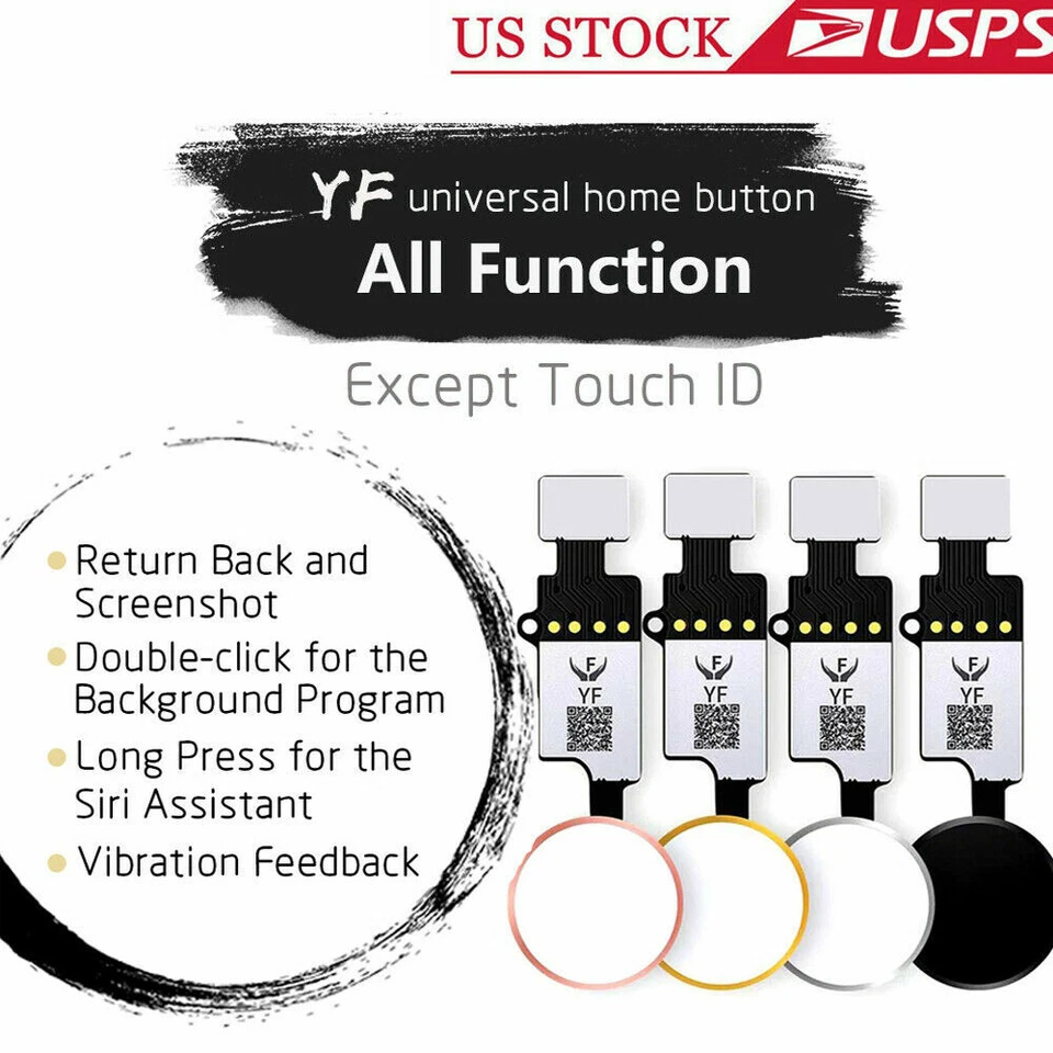 iPhone 7/7Plus/8/8Plus 3-я кнопка «Домой» JC YF универсальная кнопка «Домой» гибкий кабель - Изображение 2 из 4