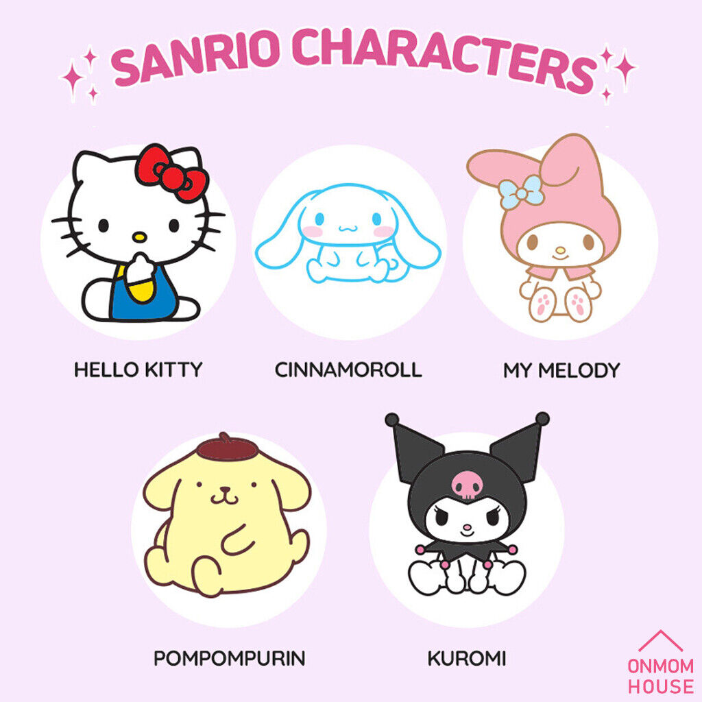 50pcs Cute Cartoon Cinnamoroll Sanrio My Melody Stickers For