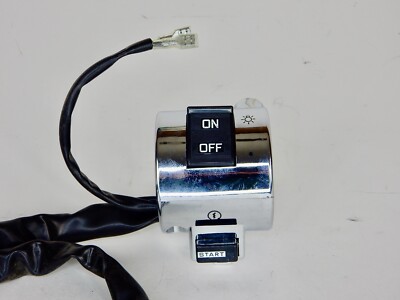 6 WIRE ON OFF START SWITCH *7/8* CHROME PLATED MOTORCYCLE SCOOTER KART ...