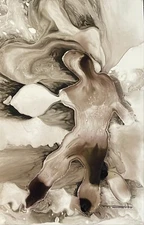 Tonito Original art painting.Organic realism.GAMES THEY PLAY 2.Surreal figure