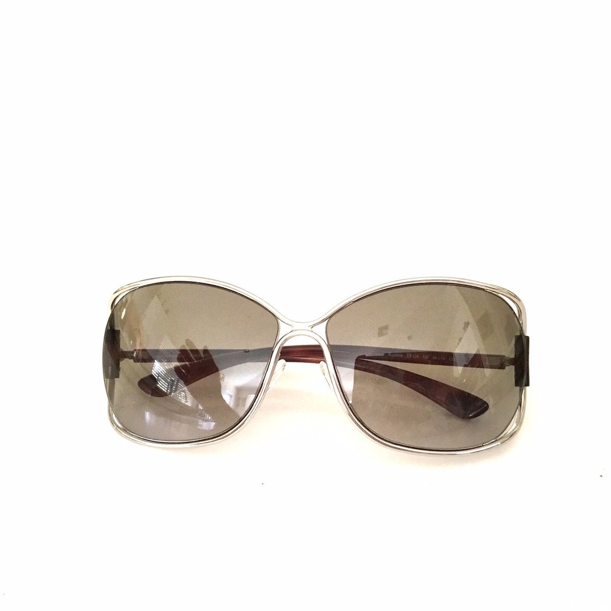 Tom Ford Sunglasses Eugenia TF 156 Silver 18F Size 64mm New