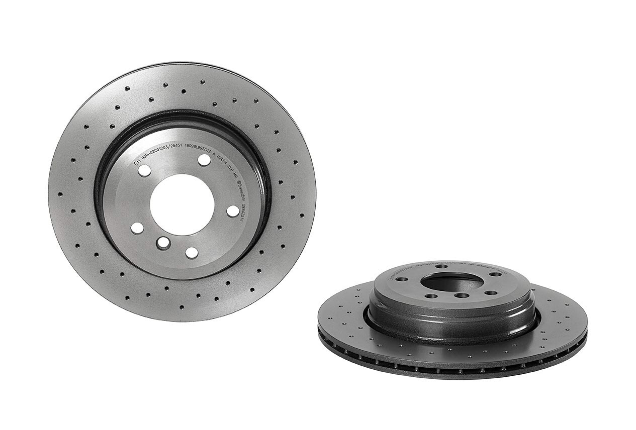 Brembo Xtra Rear Brake Disc Rotor Drilled Coated Vent for BMW E60 525i 528i 530i eBay