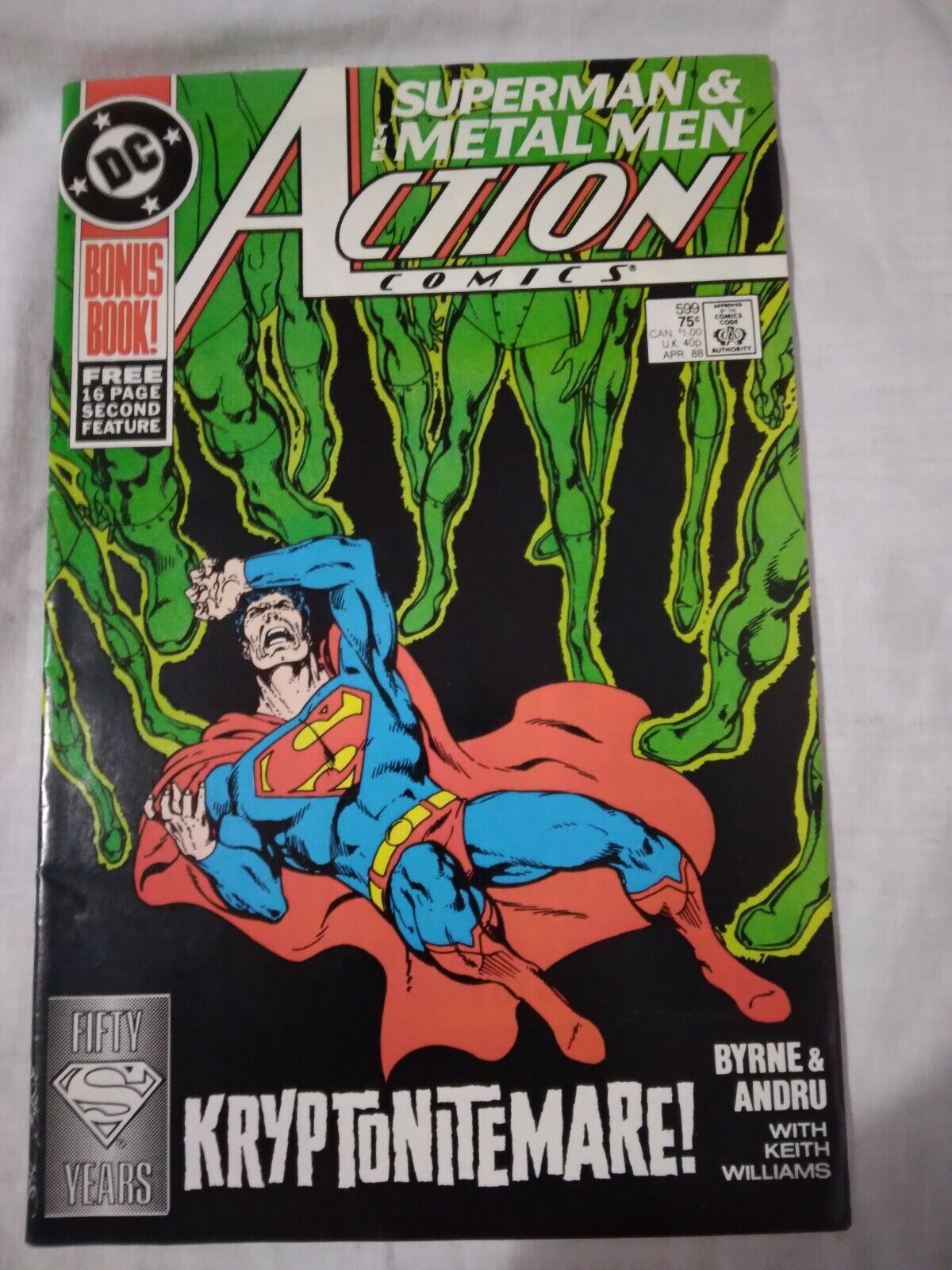 Action Comics (1938 series) #599 in Very Good + condition. DC comics