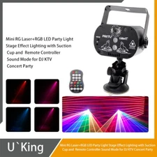 1024 Patterns Projector LED RGB Laser Stage Light DJ Disco Home Party Lighting