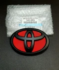 NEW TOYOTA MATTBLACK-RED 14CM LOGO EMBLEM BADGE FOR GRILLE TOYOTA COROLLA  ALTIS