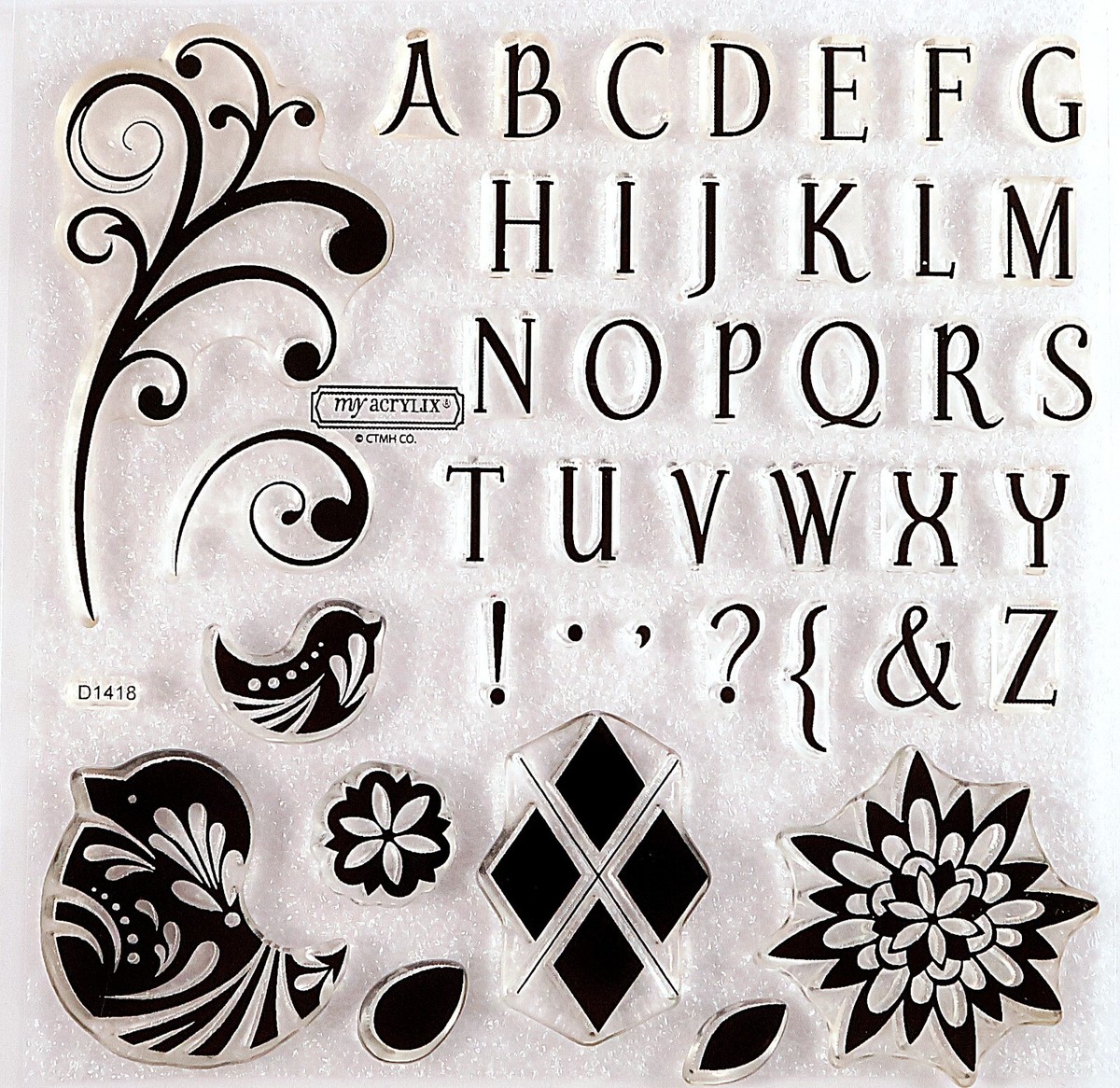 ♡M♡ Close to My Heart CTMH Felicity Alphabet Workshop D1418 Stamp Set