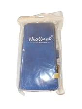 For iPhone 15 Business Flip Blue Pattern PU Bifold Wallet Cases Smartphone New