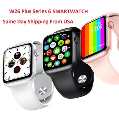 Reloj inteligente W26 Plus Series 6 ECG temperatura corporal iOS/Android  Apple/Andriod | eBay