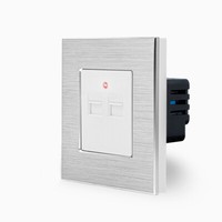 Usb Ladesteckdose Ladebuchse Stecker Typ A Unterputz Aluminium Silber Luxus-Time