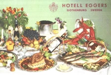Vintage Postcard Hotel Eggers Stockholm Sweden Advert Advertising Card