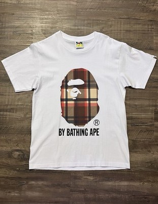 A Bathing Ape BAPE Check By Bathing Ape White Tee 