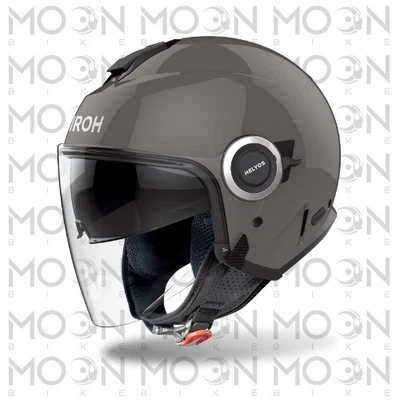 Casco Jet Airoh Helyos HE699 Gris Oscuro Brillo ECE 22.06 Moto Scooter Urbano - Imagen 1 de 2