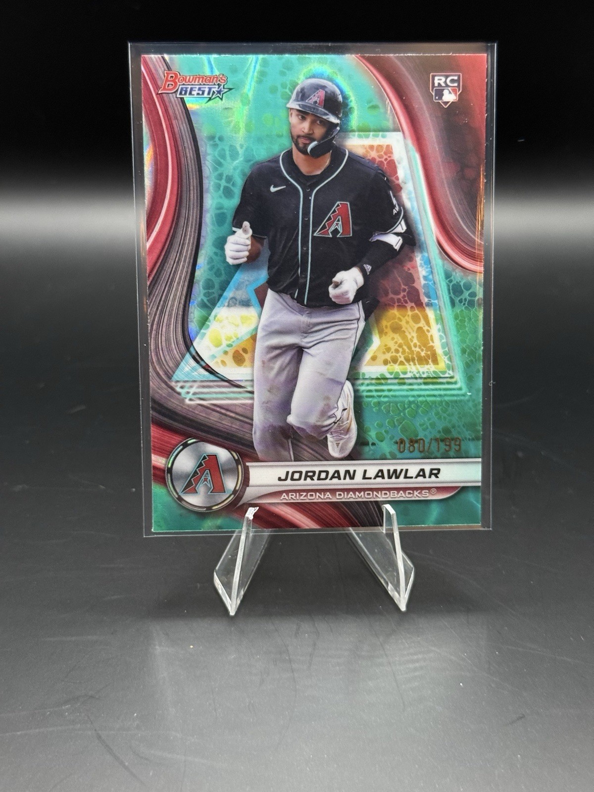 2024 Bowman's Best - Jordan Lawlar #4 Aqua Lava Refractor /199 (RC)