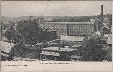 HWCo Mill Southbridge MA 1900s Complex Smokestack Cabana Postcard
