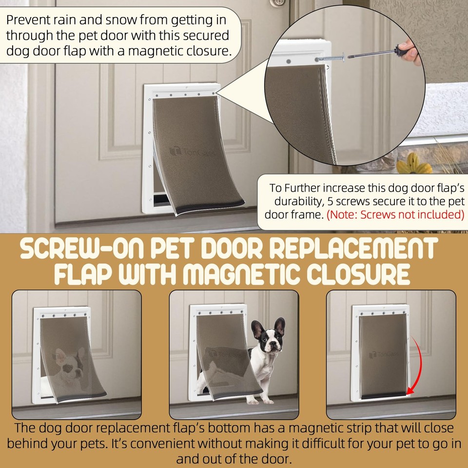 Petsafe Ersatzklappen Für Hunde - 26,4x41,2cm Geräuschreduzierende Hundeklappe