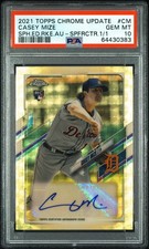 Marketplace image: 2021 Topps Chrome Update Casey Mize 1/1 Rookie Superfractor RC AUTO PSA 10 SSP