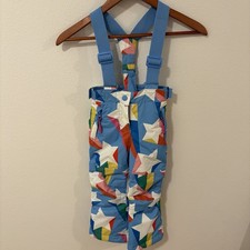 Boden Kids Ski Bib Overalls 2-3T Girls Snow Pants Colorful New With Zipper Cover