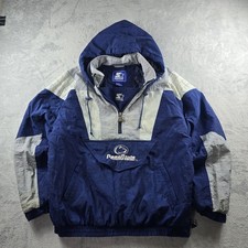 Vintage Starter Penn State University Puffer Jacket Size M NCAA Blue