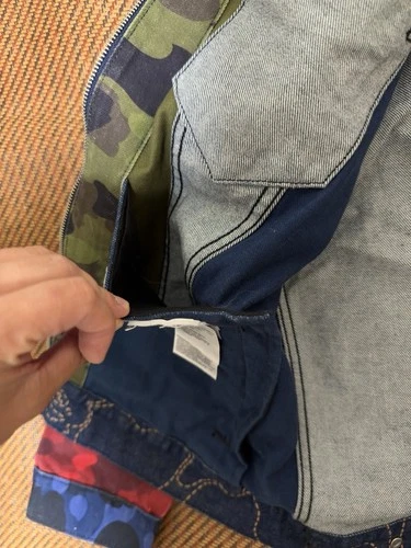 BAPE x Levi’s SS21 Multicolor Camo Denim Trucker Jacket Men’s Size Medium image 12