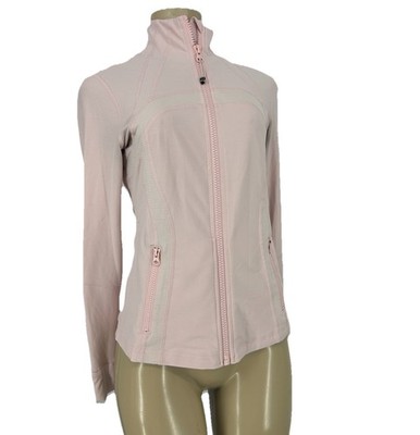 lululemon Size 6 Women Define Jacket Full Zip Light Pink Zip Pockets Q1k