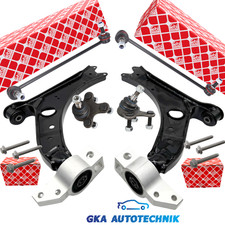 2x QUERLENKER VORNE +TRAGGELENK +FEBI STABI / SCHRAUBEN FÜR AUDI A3 VW GOLF 5 6