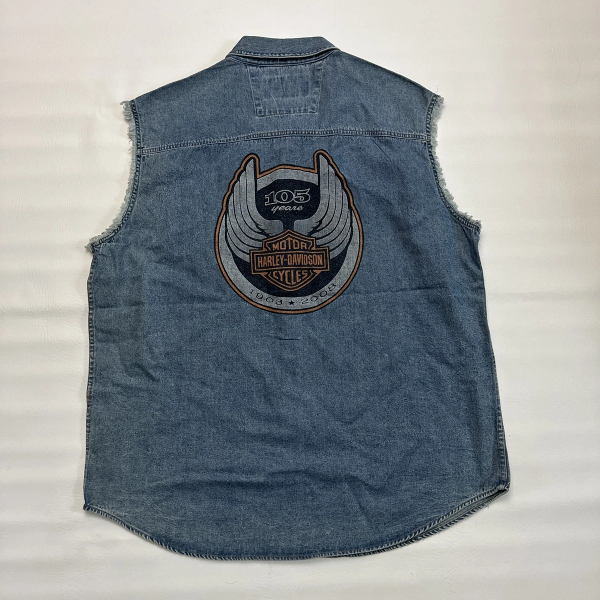 Preços baixos em Brim Harley-Davidson Camisas sem mangas Casual