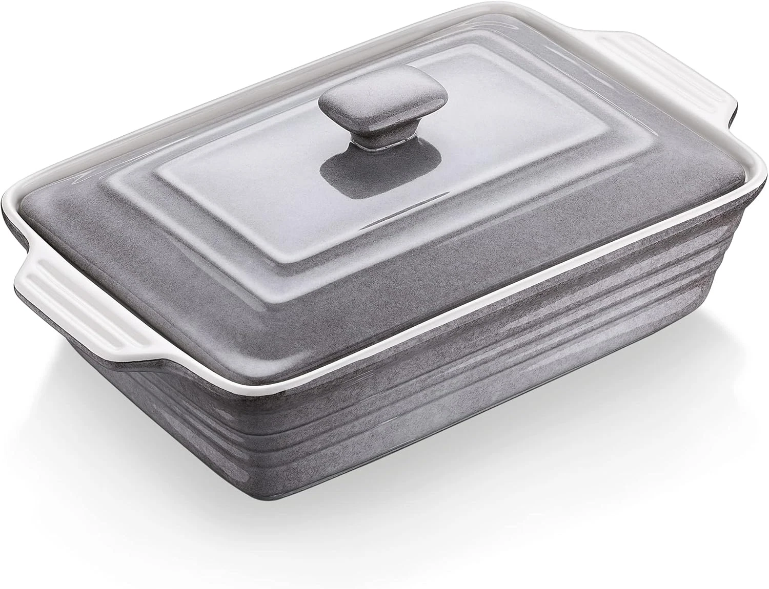 4.5 Quart Ceramic Casserole Dish with Lid, 9X13 Baking Dish for Oven, Lasagna Pa