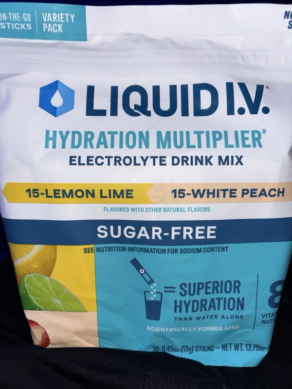 Liquid I.V. Hydration Multiplier Sugar-Free Electrolyte Mix Lemon Lime/Peach 30