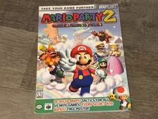 Mario Party 2 Strategy Guide Book w/Poster Brady Games Nintendo 64 N64 Authentic