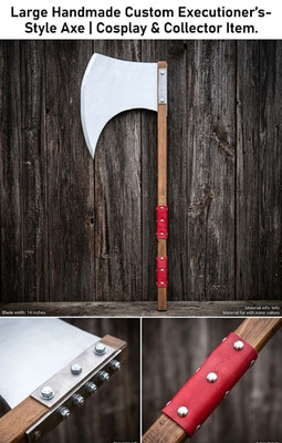 Handmade Zombie Apocalypse Axe Prop Large Berserker Two-Handed Heavy Halloween