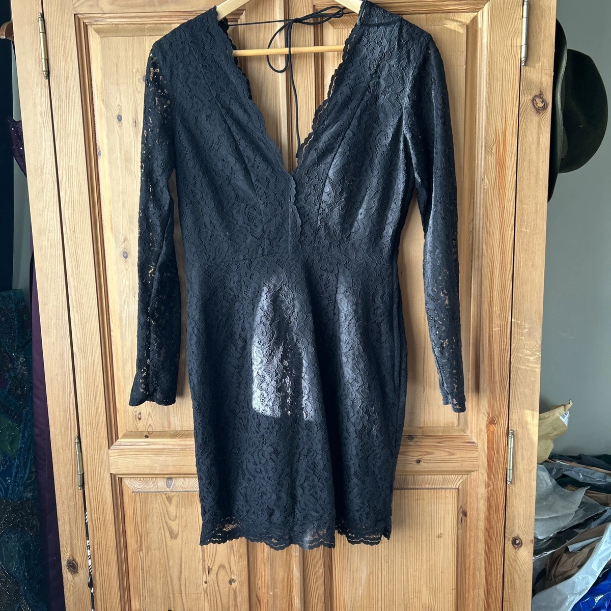 chinese dress ladies Vintage Lace Alencon Mini Dress - M