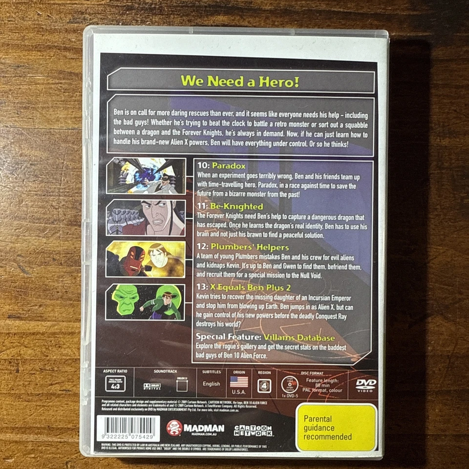 Ben 10 Alien Force Volúmenes 3 4 6 7 Cartoon Network Región 4 Foto 3 de 4