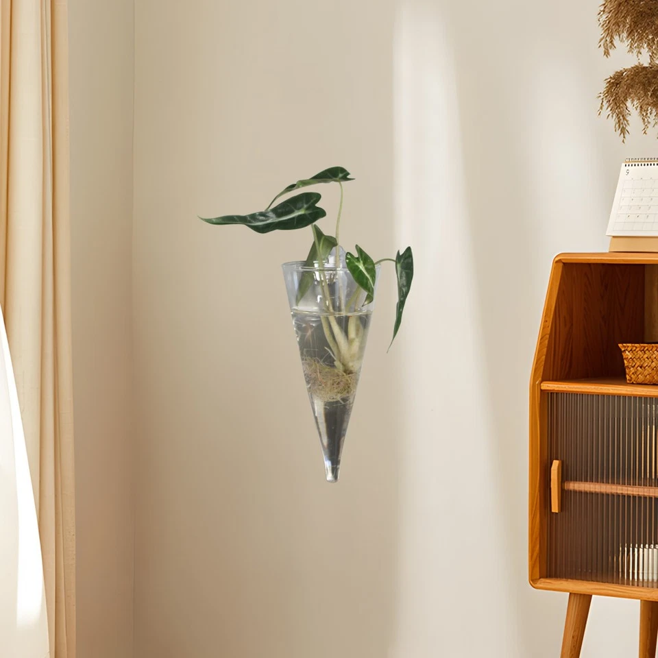 Wand-Blumentopf Glasvase Hängend Hanging Pflanzer Übertopf Zum Aufhängen Der - Bild 2 von 4